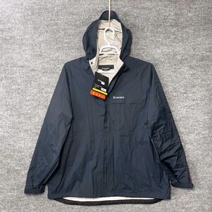 Simms Waypoints Jacket Mens XXL Admiral Blue Waterproof Packable Rain Shell NEW